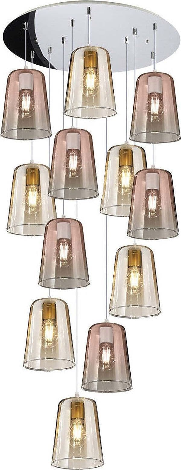 Lampadario-Top-Light-SHADED-1164CR-S12-T-AR-E27-LED-vetro-colorato-lampada-soffitto-moderna