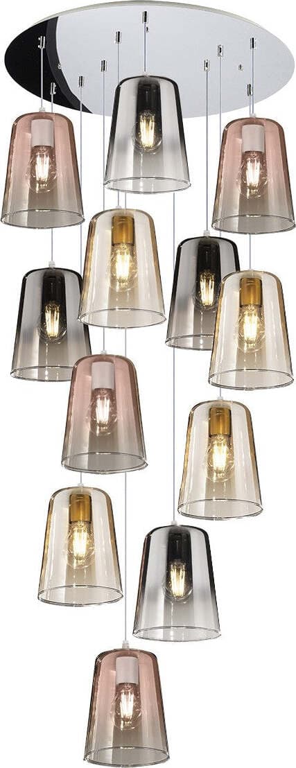 Lampadario-Top-Light-SHADED-1164CR-S12-T-MC-E27-LED-vetro-colorato-lampada-soffitto-moderna