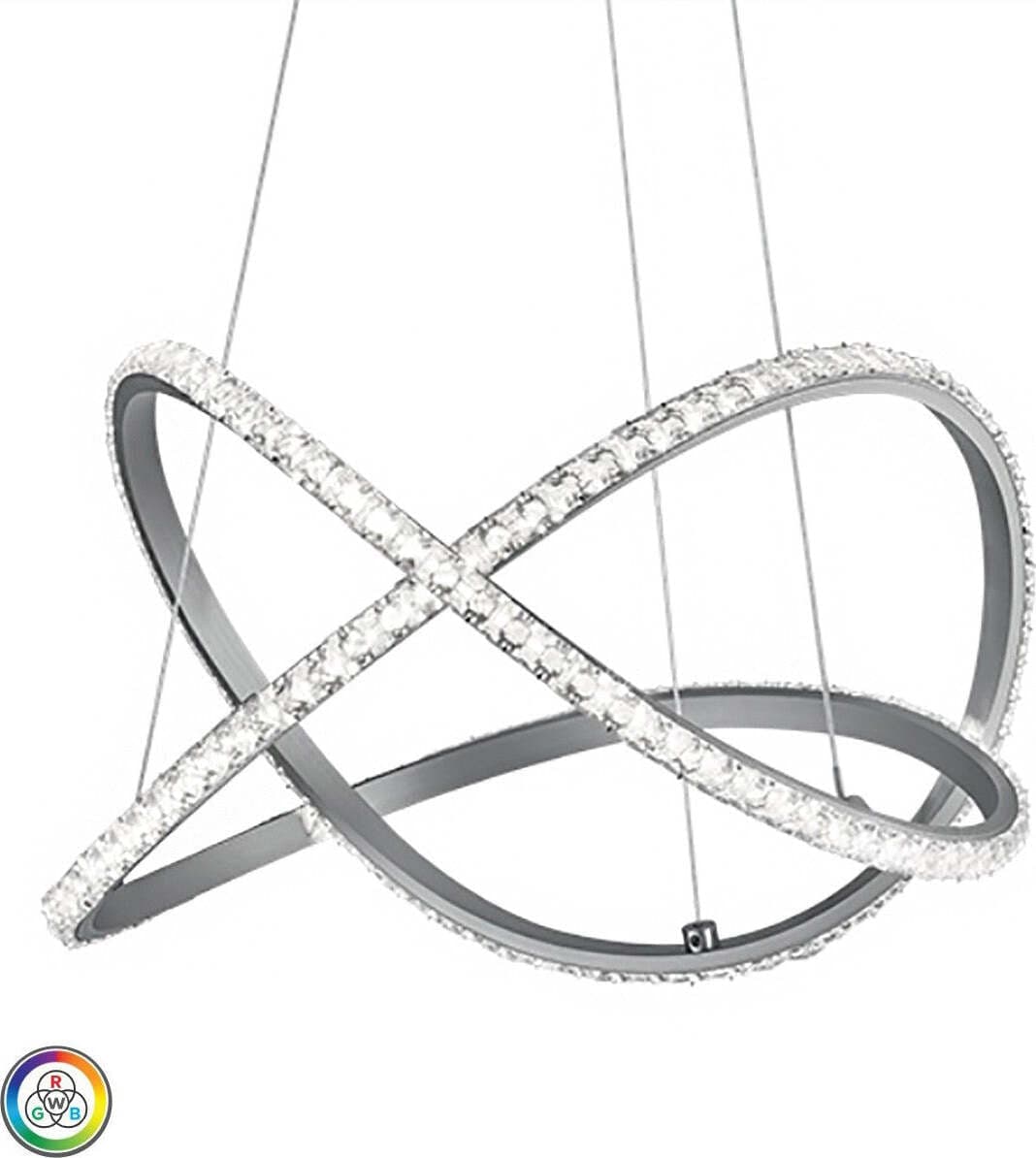 Lampadario-Trio-Lighting-RUBIN-30W-LED-2350Lm-3000°K-RGB-dimmerabile-sospensione-luce-notturna-ultramoderna-interno