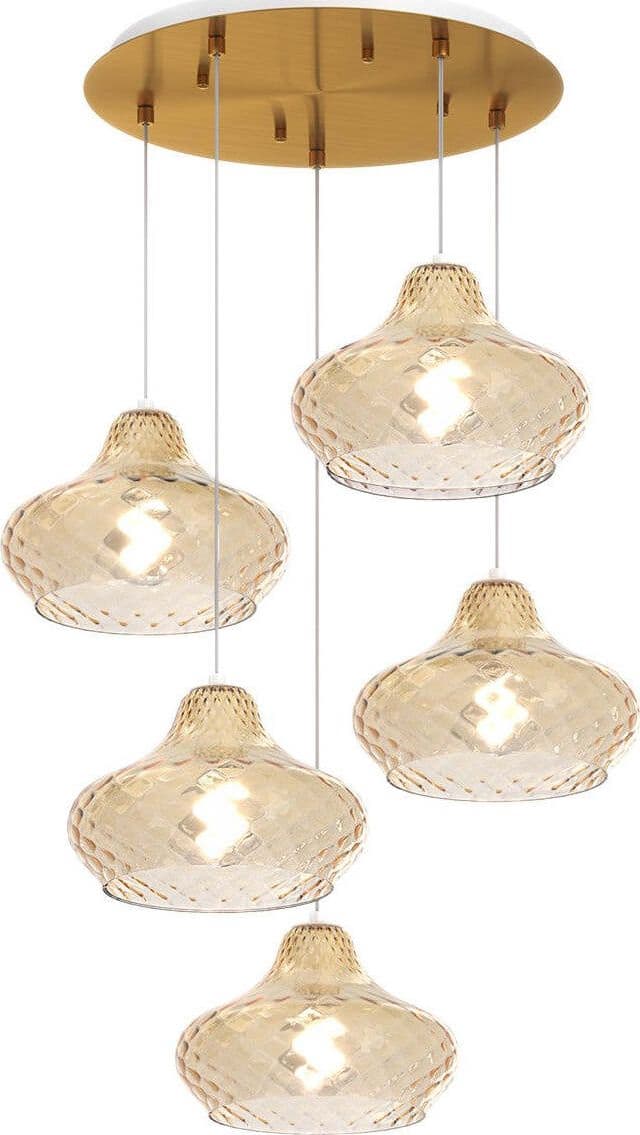 Lampadario-vetro-colorato-Top-Light-DRESS-1191-OS-S5-TP-AMBRA-E27-LED-lampada-soffitto-moderna-classica