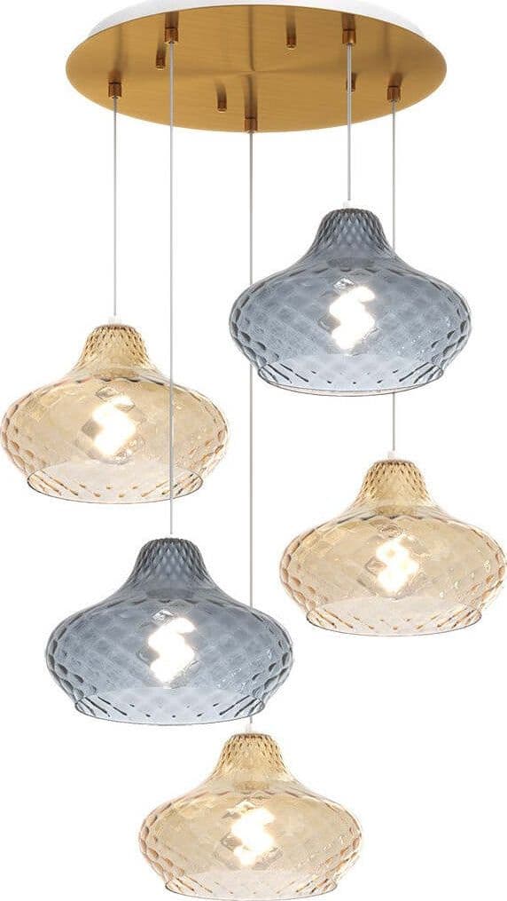 Lampadario-vetro-colorato-Top-Light-DRESS-1191-OS-S5-TP-AMBRA-ZAFFIRO-E27-LED-lampada-soffitto-moderna-classica