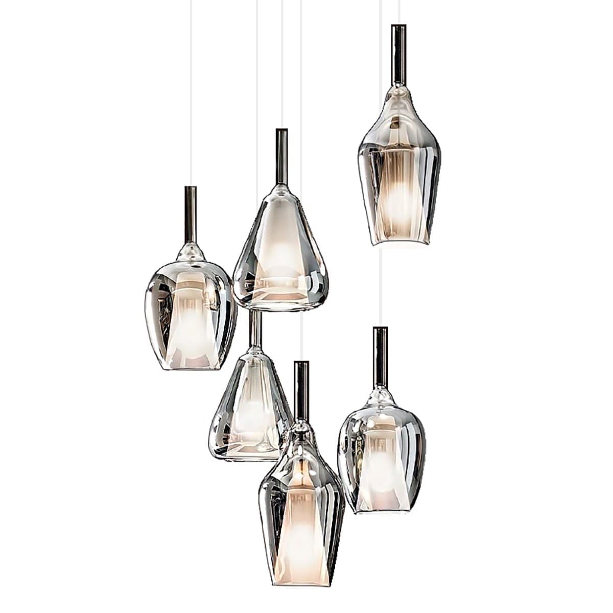 Lampadario-vetro-cromo-specchiato-Gea-Luce-OFELIA-S-E27-LED-lampada-soffitto-multiluce