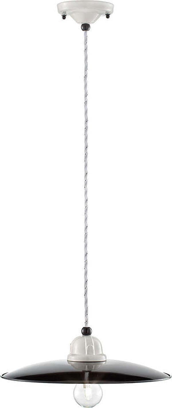 Lampadario-Vintage-B&W-Metallo-Smaltato-Nero-E-Bianco-1-Luce-E27-30Cm