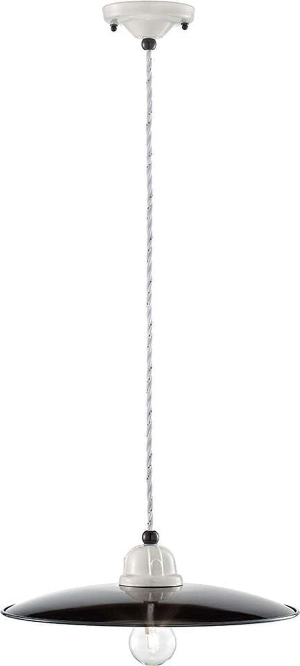 Lampadario-Vintage-B&W-Metallo-Smaltato-Nero-E-Bianco-1-Luce-E27-35Cm