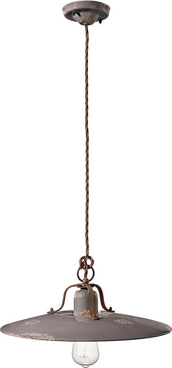 Lampadario-Vintage-Country-Ferro-E-Ceramica-Tortora-1-Luce-E27
