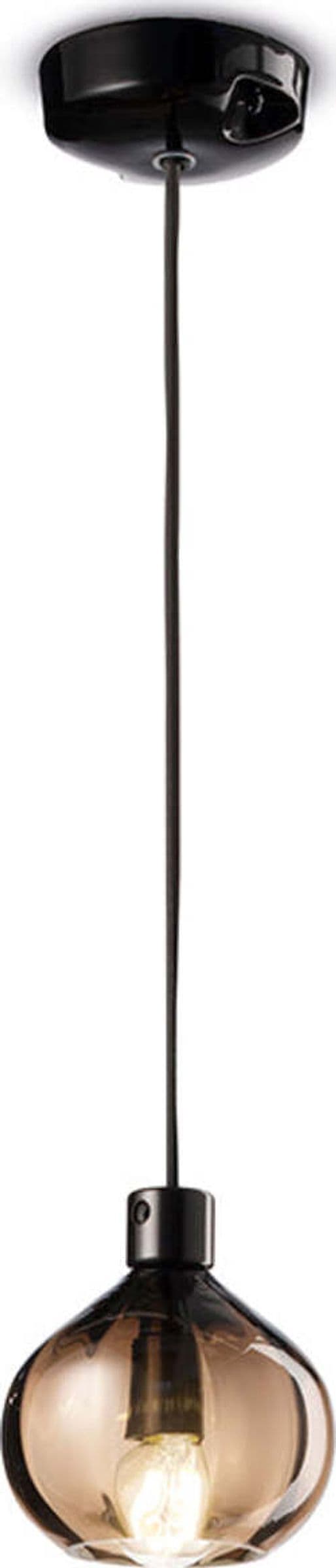 Lampadario-Vintage-Decò-Afoxe'-Alluminio-Ceramica-Vetro-Bronzo-1-Luce-E14