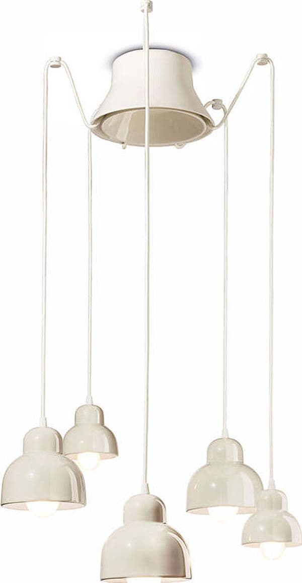 Lampadario-Vintage-Decò-Berimbau-Ceramica-Crema-3-Luci-E27