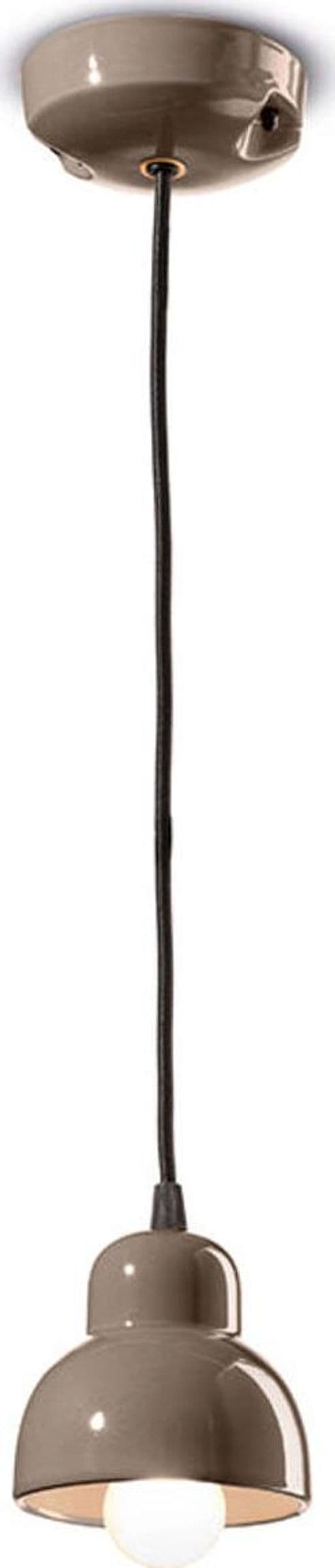 Lampadario-Vintage-Decò-Berimbau-Ceramica-Marrone-Moka-1-Luce-E14