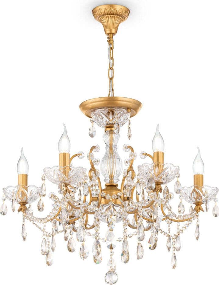 Lampadaro-Contemporaneo-Sevilla-Metallo-Oro-6-Luci