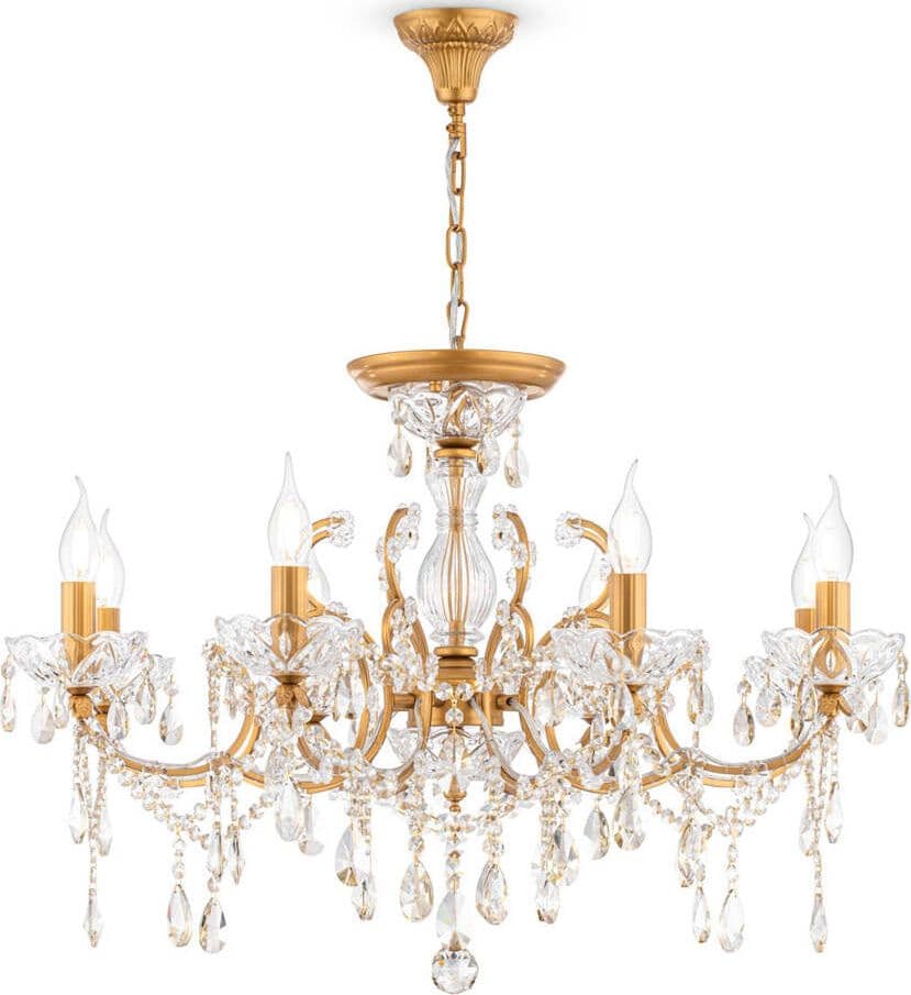 Lampadaro-Contemporaneo-Sevilla-Metallo-Oro-8-Luci
