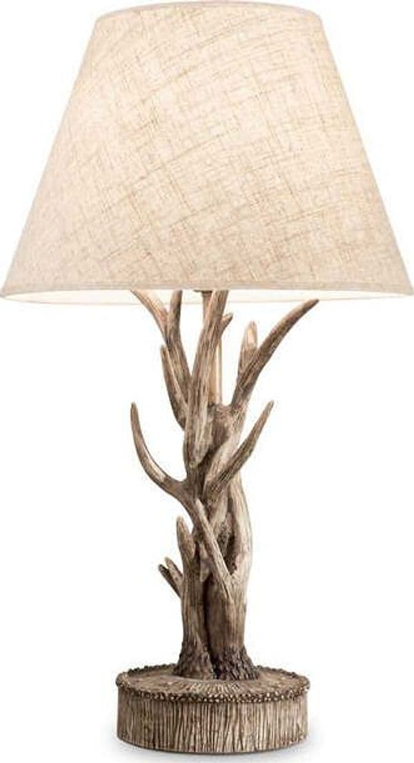 Lampade-Da-Scrivania-Rustico-Country-Chalet-Materie-Plastiche-Beige-1-Luce-E27