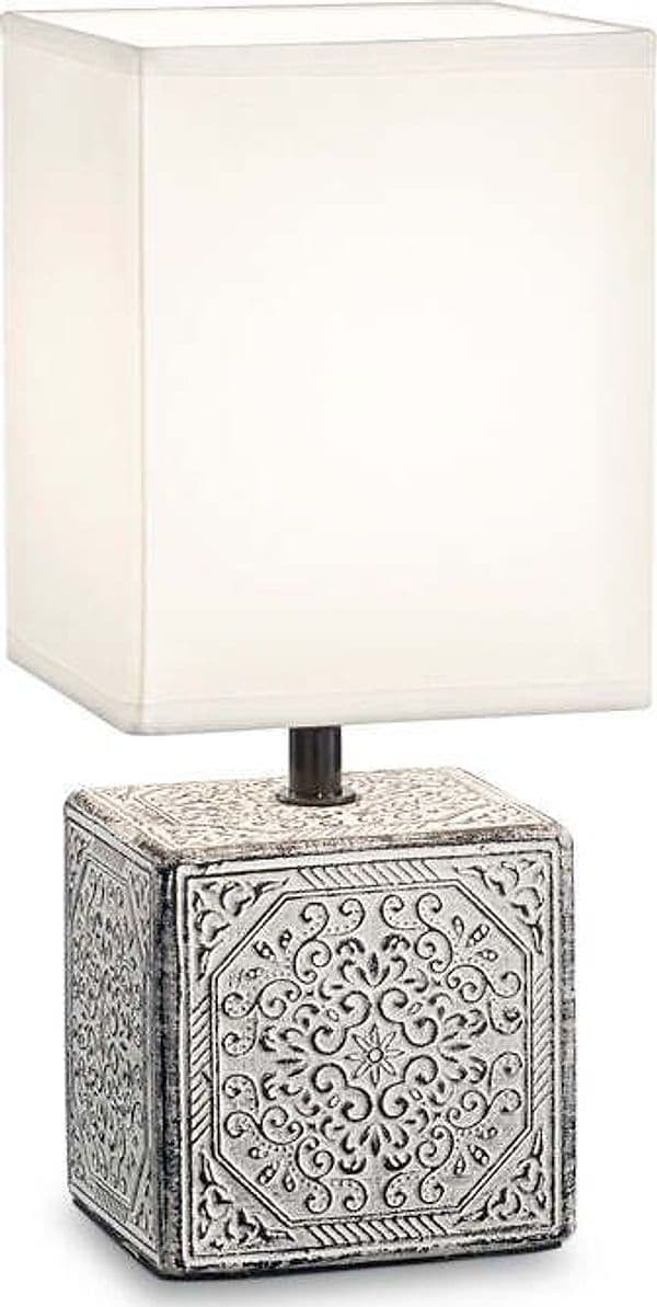 Lampade-Da-Scrivania-Shabby-Chic---Provenzale-Kali'-1-Metallo-Bianco-1-Luce-E14
