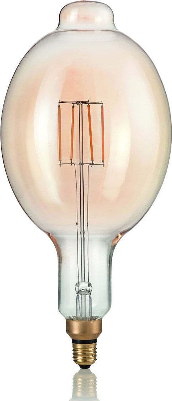 Lampadina-ID-VINTAGE-XL-E27-4W-LED-320LM-2200°K-vetro-ambra-bombato-retrò-luce-caldissima-interno