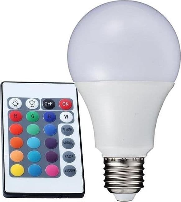 LAMPADINA LAMPADA FARETTO LED RGB CON TELECOMANDO LUCE MULTICOLOR E27 DA INTERNO Illuminazione/Lampadine/Lampadine a LED Trade Shop italia - Napoli, Commerciovirtuoso.it
