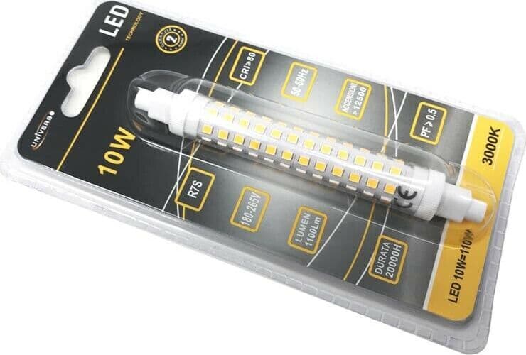 Lampadina-Led-10w-Luce-Calda-3000k-.-Attacco-R7s-Lampada-Ricambio-Per-Faro-Universo