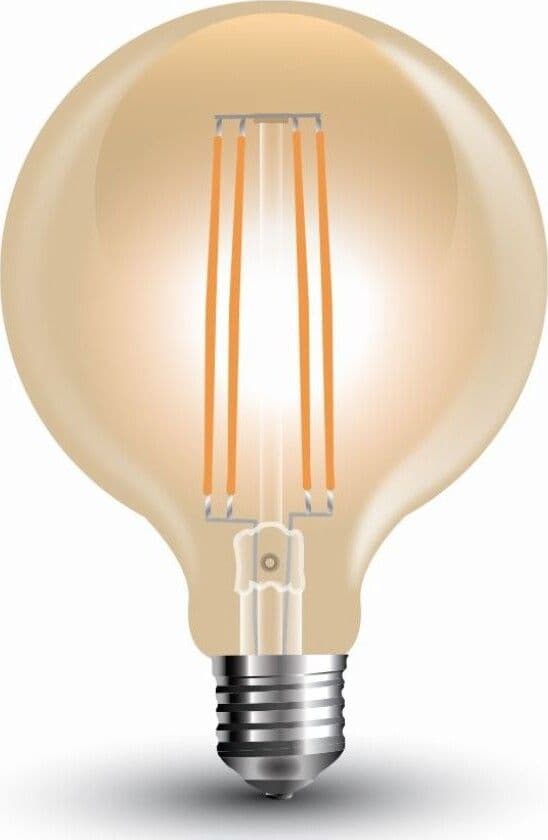 LAMPADINA LED E27 7W BULB G95 GLOBO FILAMENT VETRO AMBRATO - SKU 217147 Illuminazione/Lampadine/Lampadine a LED Zencoccostore - Formia, Commerciovirtuoso.it