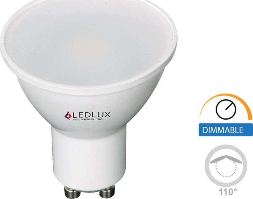 Lampadina-Led-GU10-Dimmerabile-Triac-Dimmer-7W-220V-Bianco-Caldo-3000K-480-Lumens-Ledlux