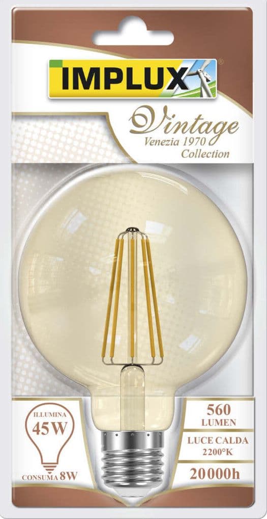 LAMPADINA VINTAGE A LED 45W LUCE CALDA 2200°K 560 LUMEN Illuminazione/Lampadine/Lampadine a LED Scontolo.net - Potenza, Commerciovirtuoso.it