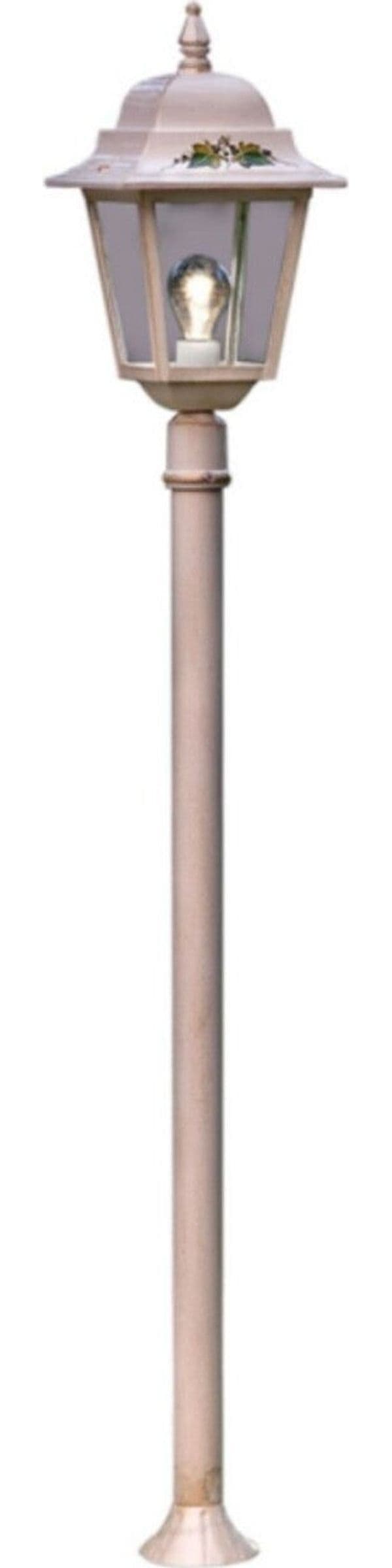 Lampioncino-palo-classico-Ferroluce-GORIZIA-A108-TE-E27-LED-alluminio-lampada-terra