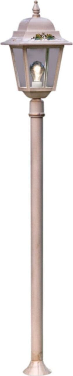 Lampioncino-palo-classico-Ferroluce-GORIZIA-A108-TE-E27-LED-alluminio-lampada-terra