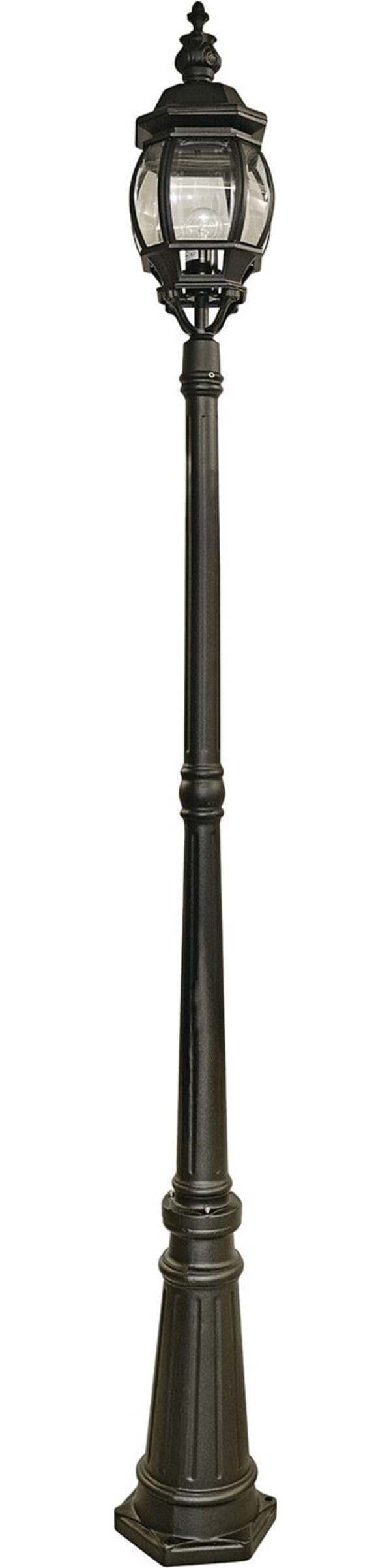 Lampione-Da-Esterno-Rustico-Country-Bel-Aire-Alluminio-Nero-Vetro-1-Luce-E27