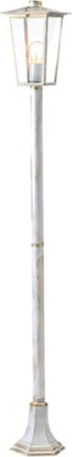 Lampione Telescopico Contemporaneo Ribot Alluminio Bianco E Oro 3 Luci E27