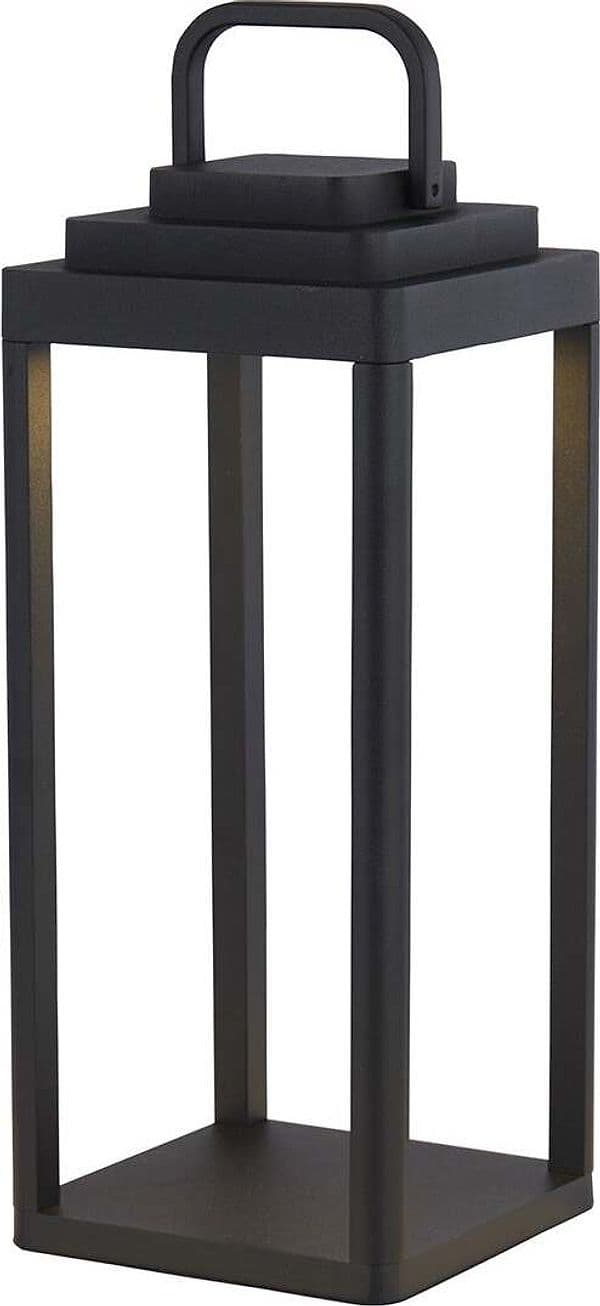 Lanterna Contemporaneo Portabello Alluminio Nero Led 2W 3000K