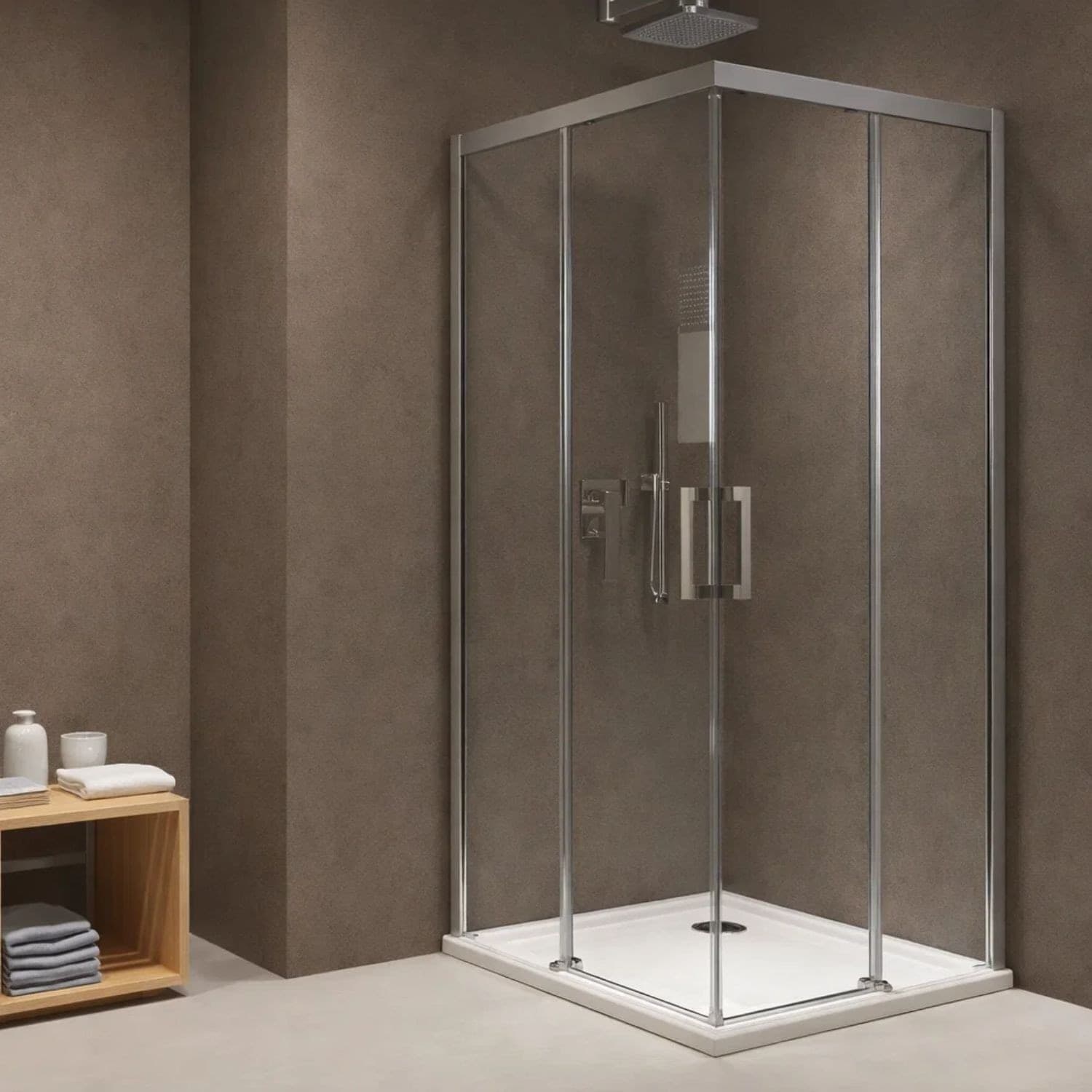 Lato-Box-Doccia-Angolo-Ante-Scorrevoli-Camelia-S200-6-Millimetri-Chrome-90-cm