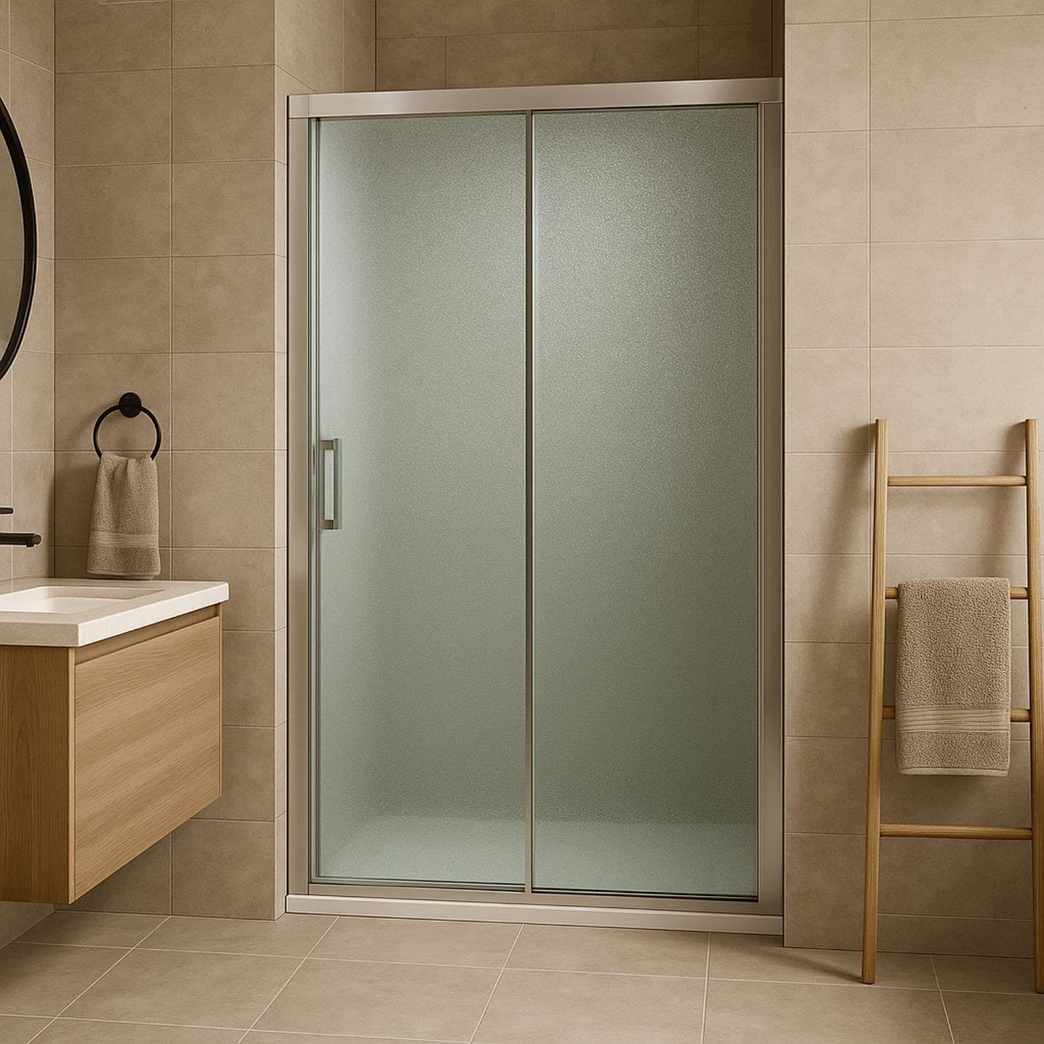 Lato-Porta-Box-Doccia-Angolare-Nicchia-Dafne-Cristallo-6-mm-120-cm-Stampato