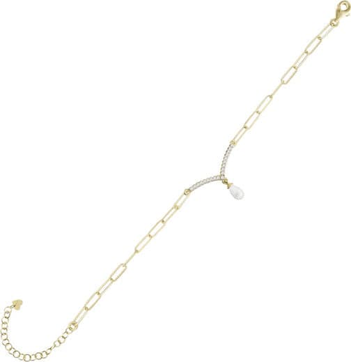Laura-P.---BRACCIALE-CATENA-CENTRALE-ZIRCONI-BIANCHI-E-PERLINA-A-GOCCIA-PENDENTE