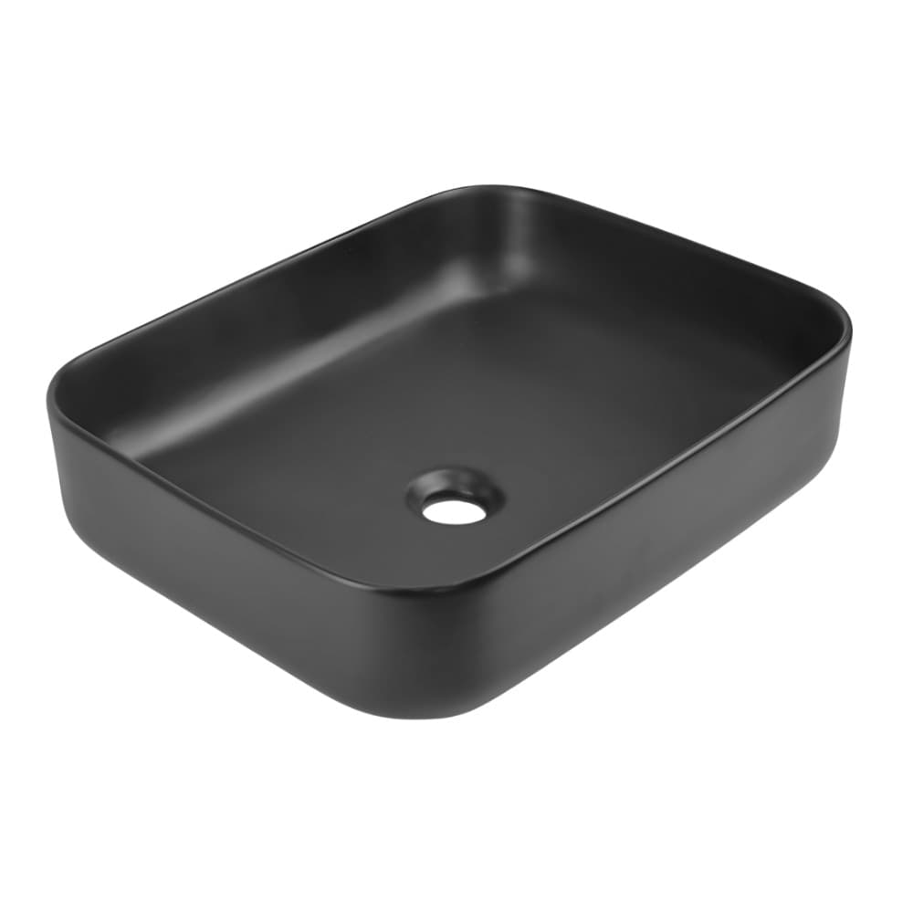 Lavabo-Appoggio-Ceramica-Nero-Rettangolare-Lavandino-Arredo-Bagno-50x39x13-Cm