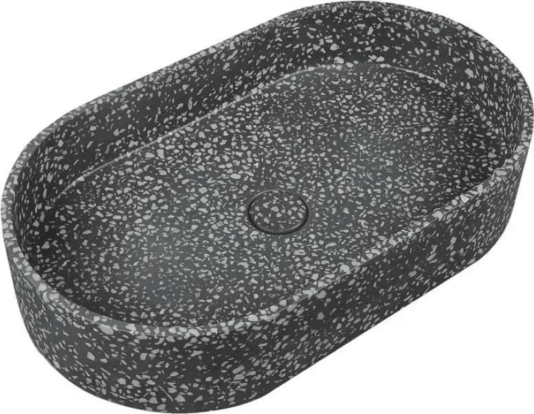 Lavabo Da Appoggio In Mineralmarmo Karag Linus - Volcano - Shopbagno.it