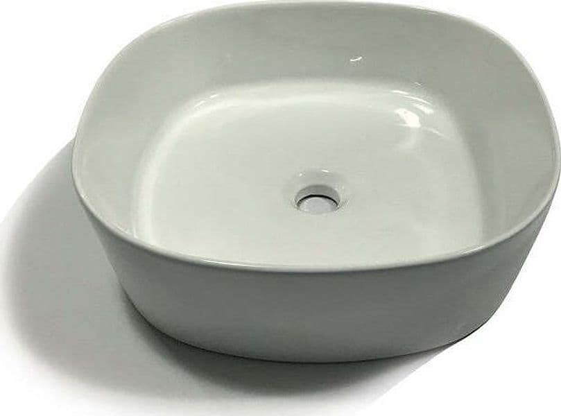 Lavabo Da Appoggio In Ceramica Lucida Bianco Tondeggiante Lavandino 44x44x14 Cm Fai da te/Attrezzature per cucine e bagni/Attrezzature per bagni/Lavandini bagno/Lavabi Ogomondo - Martina Franca, Commerciovirtuoso.it