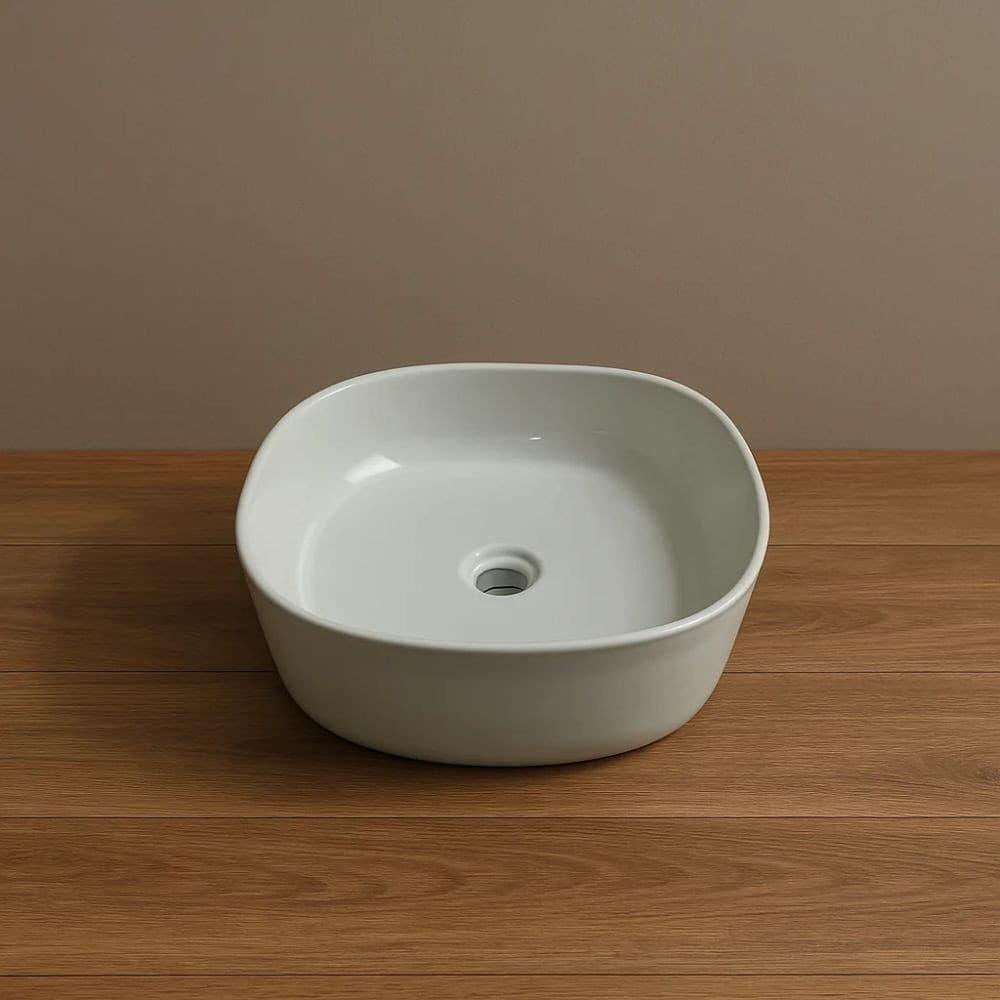 Lavabo Da Appoggio in Ceramica Opaco Bianco Tondeggiante Lavandino 44x44x14 Cm Fai da te/Attrezzature per cucine e bagni/Attrezzature per bagni/Lavandini bagno/Lavabi Ogomondo - Martina Franca, Commerciovirtuoso.it