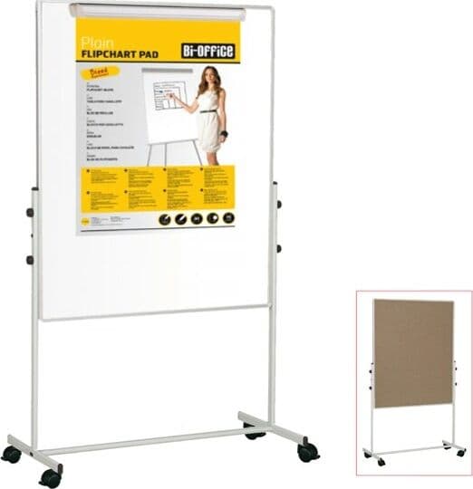 Lavagna Duo a doppia superficie (bianca-sughero) - 100 x 100 cm - Bi-Office Cancelleria e prodotti per ufficio/Archivio ufficio e accessori per scrivania/Lavagne e bacheche/Lavagne Eurocartuccia - Pavullo, Commerciovirtuoso.it