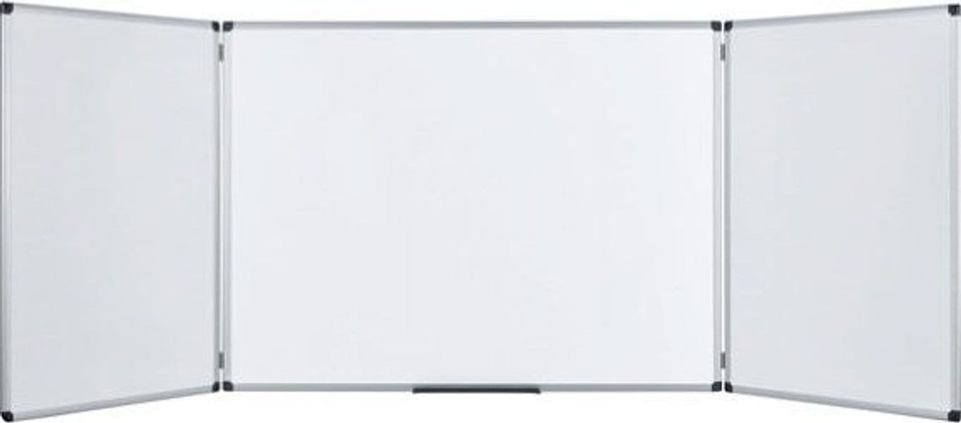 Lavagna magnetica Maya Trio - 90x240 cm (aperta) - bianco - Bi-Office Cancelleria e prodotti per ufficio/Archivio ufficio e accessori per scrivania/Lavagne e bacheche/Lavagne Eurocartuccia - Pavullo, Commerciovirtuoso.it