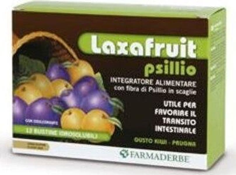 Laxafruit Psillio integratore alimentare 12 bustine Farmaderbe