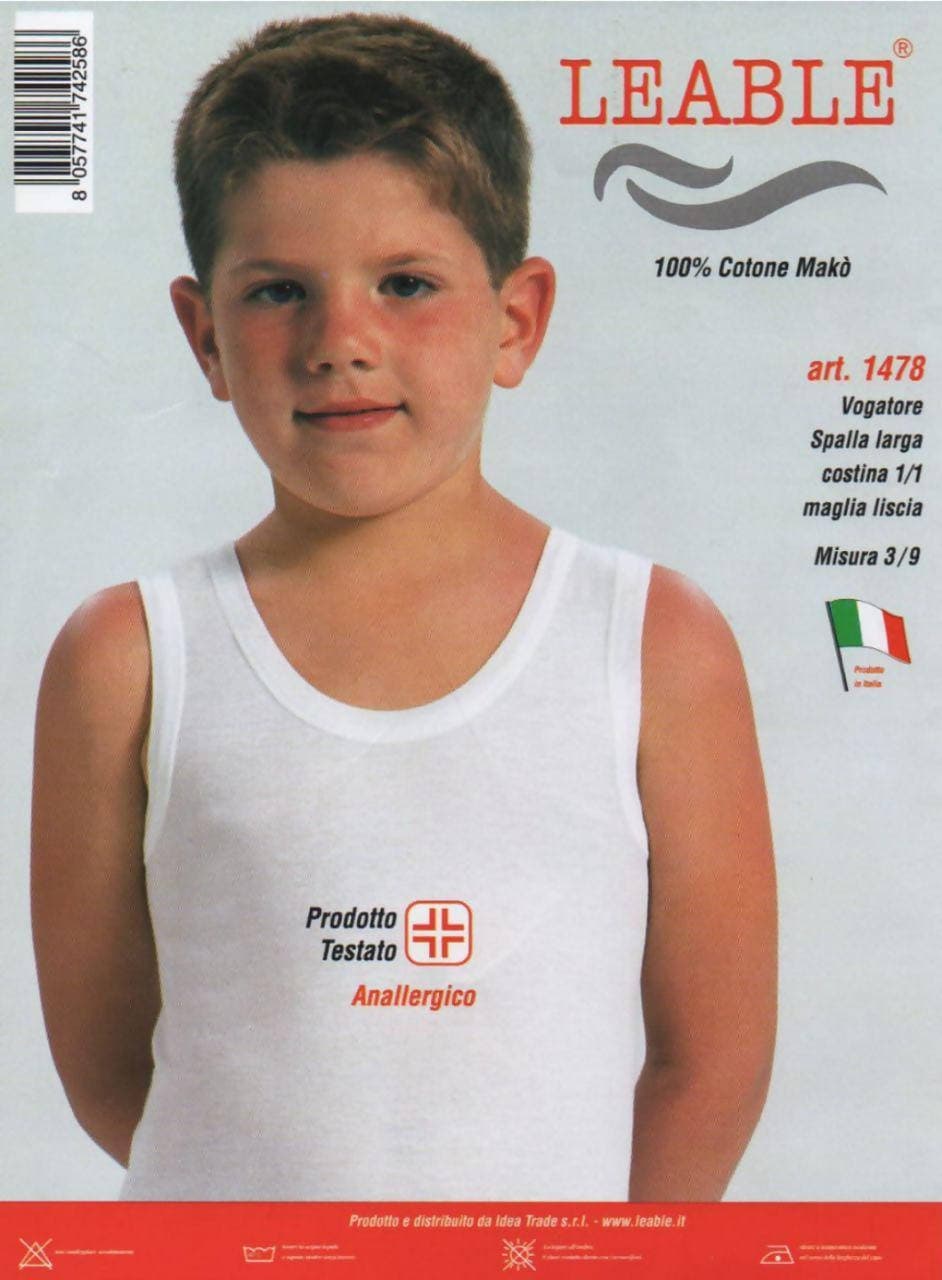 leable canottiera bimbo in cotone art. 1478 (3 pezzi) in Canottiere ADAMO INTIMO e CASA - Bagheria, commercioVirtuoso.it