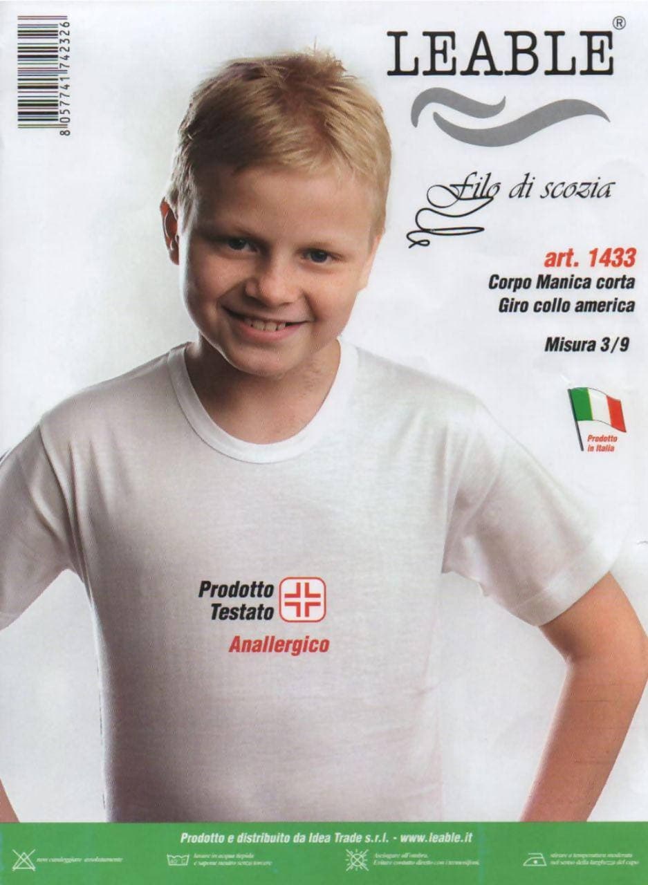 Leable maglietta bimbo in filo di scozia art. 1433/1440 (3 pezzi) in Canottiere ADAMO INTIMO e CASA - Bagheria, commercioVirtuoso.it
