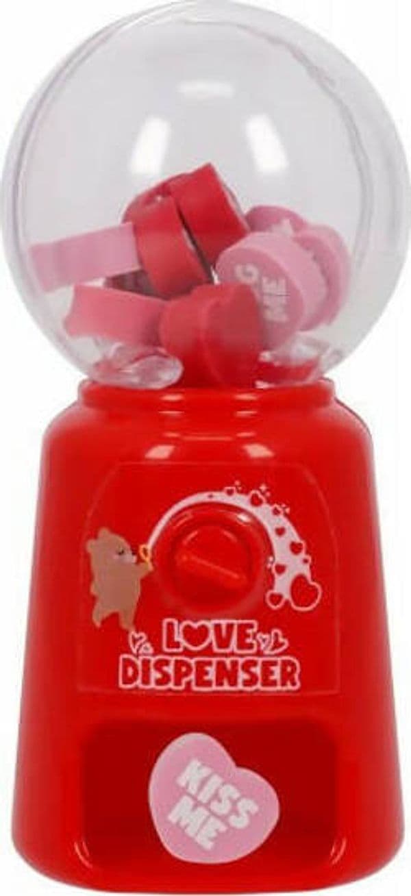 Legami---Mini-Distributore-Gomme-per-Cancellare,-Love-Dispenser,-15-Gomme,-Gomma-a-forma-Cuore,-Dimensioni-9-x-22-x-0.5-cm