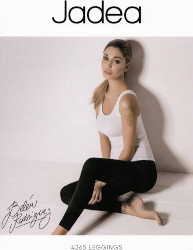 Leggings Donna Jadea in Cotone Elasticizzato Pantaloni Elasticizzati Fusò Neri Made in Italy Art.4265