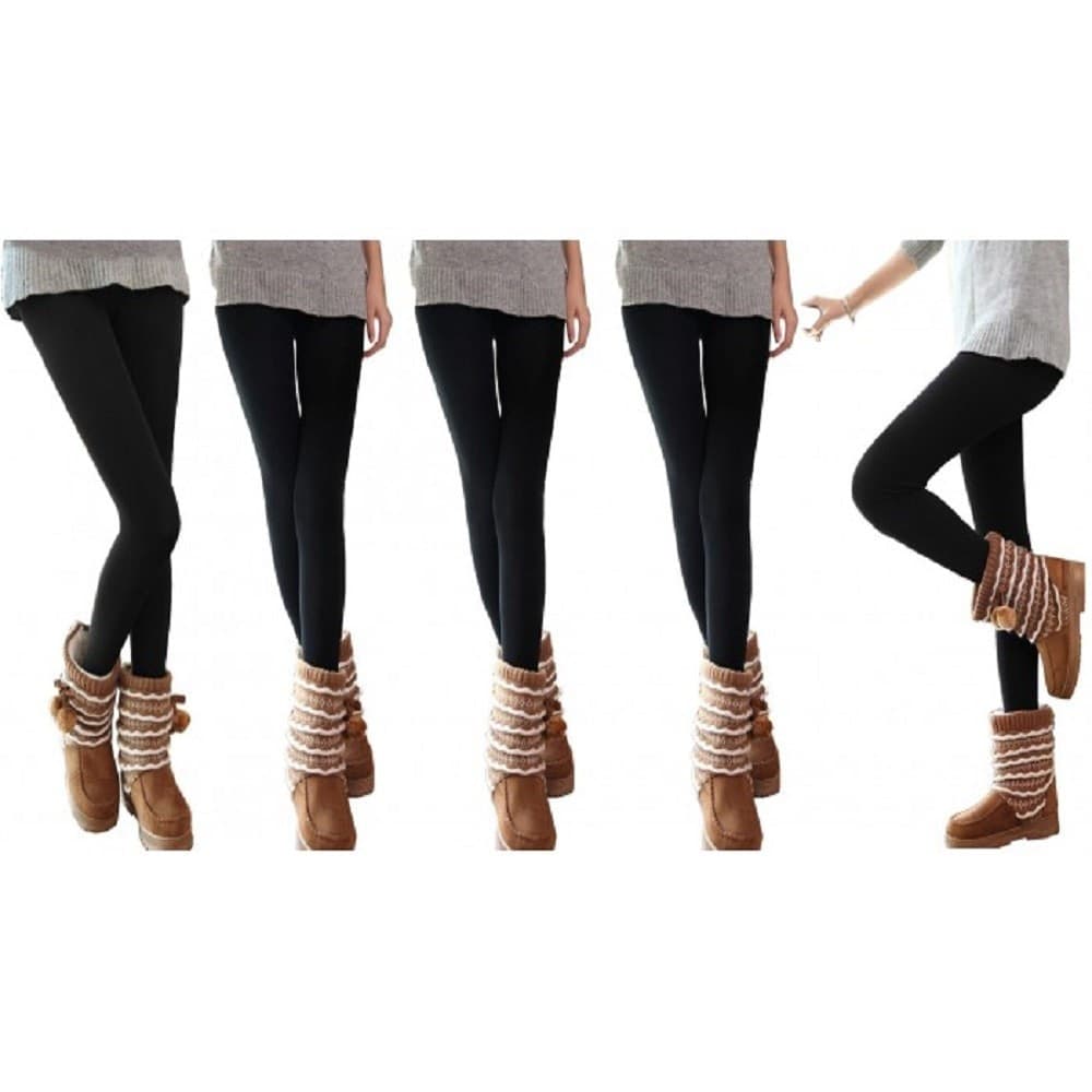 10 Leggings Neri Donna Effetto Termico Interno Felpato Elasticizzato Fuseaux Moda/Donna/Abbigliamento/Leggings Trade Shop italia - Napoli, Commerciovirtuoso.it
