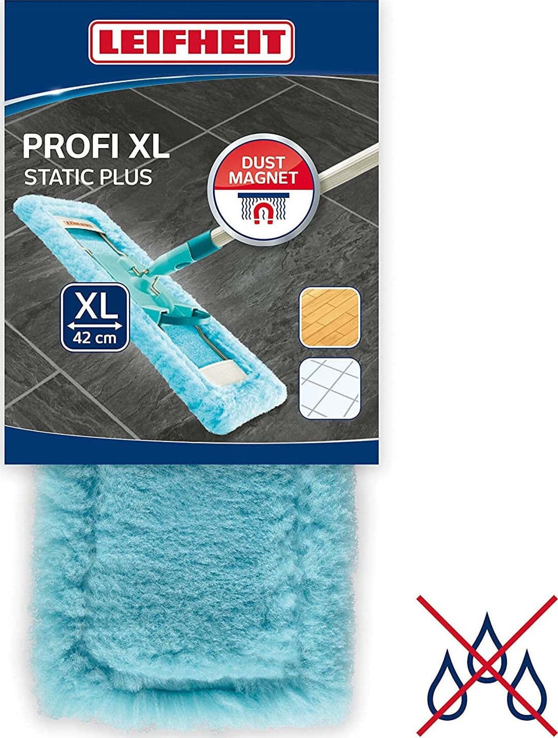 Leifheit-55118-Ricambio-Profi-Dry-XL-Panno-Statico-pavimento-42-cm