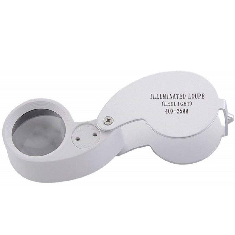 Lente Ingrandimento Illuminata 40x-25mm A Led Da Tasca Precisione Pieghevole Metallo Cancelleria e prodotti per ufficio/Archivio ufficio e accessori per scrivania/Accessori da scrivania e archiviazione/Lenti di ingrandimento Trade Shop italia - Napoli, Commerciovirtuoso.it