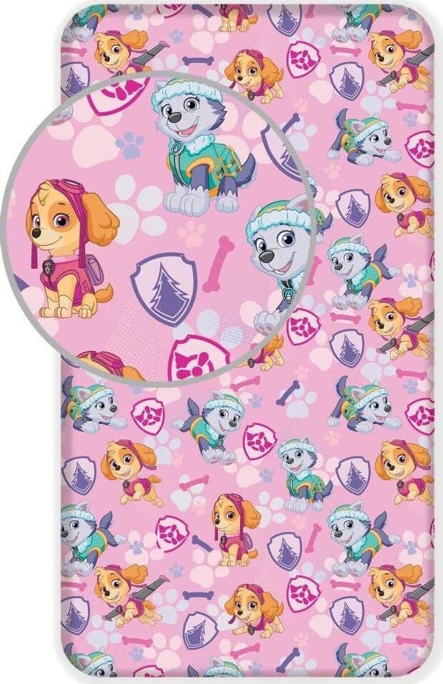 LENZUOLA DI SOTTO ROSA BIMBA 1 PIAZZA LETTO SINGOLO PAW PATROL 90X200CM DISNEY