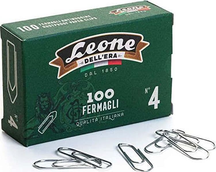 Leone-Dell'Era-Scatola-100-Fermagli-Zincati-Misura-4