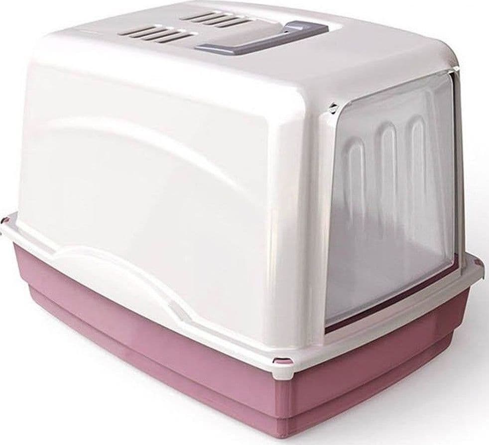 Lettiera-Toilette-Chiusa-Maniglia-Filtro-Per-Gatti-Gatto-Vicky-54x39x39-Igiene
