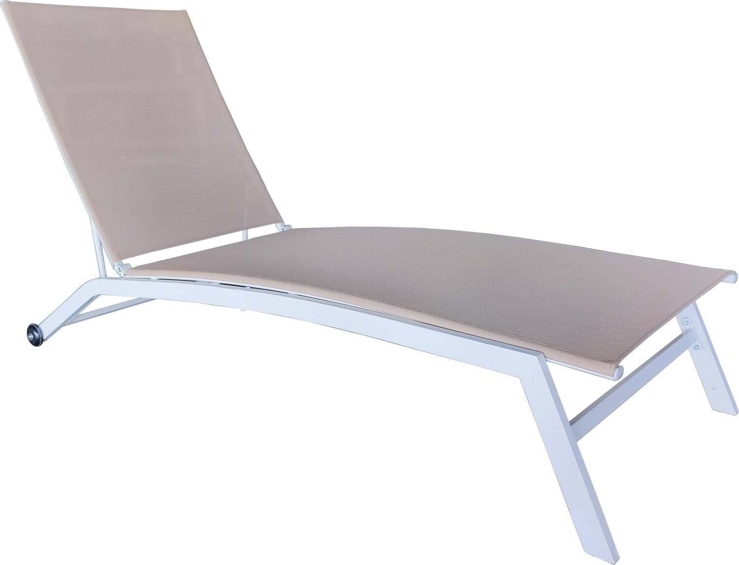 Lettino Prendi Sole Da Esterno Bora Bora Bianco E Tortora Lettino Da Giardino Terrazza Con Schienale Reclinabile Jyb3006f-C Casa e cucina/Arredamento/Arredamento da giardino/Lettini Ferus - Montoro, Commerciovirtuoso.it
