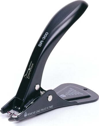 Levapunti SR 300 - alti spessori - nero - Turikan Cancelleria e prodotti per ufficio/Archivio ufficio e accessori per scrivania/Spillatrici e perforatrici/Levapunti Eurocartuccia - Pavullo, Commerciovirtuoso.it