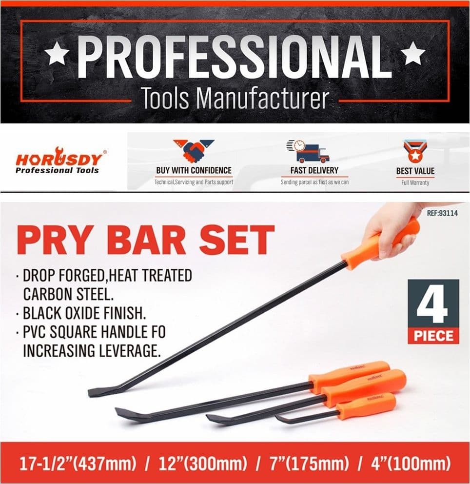 Leve-Set-4-Pezzi-Utensili-Officina-Meccanico-Gommista-Carrozzeria-Carrozziere